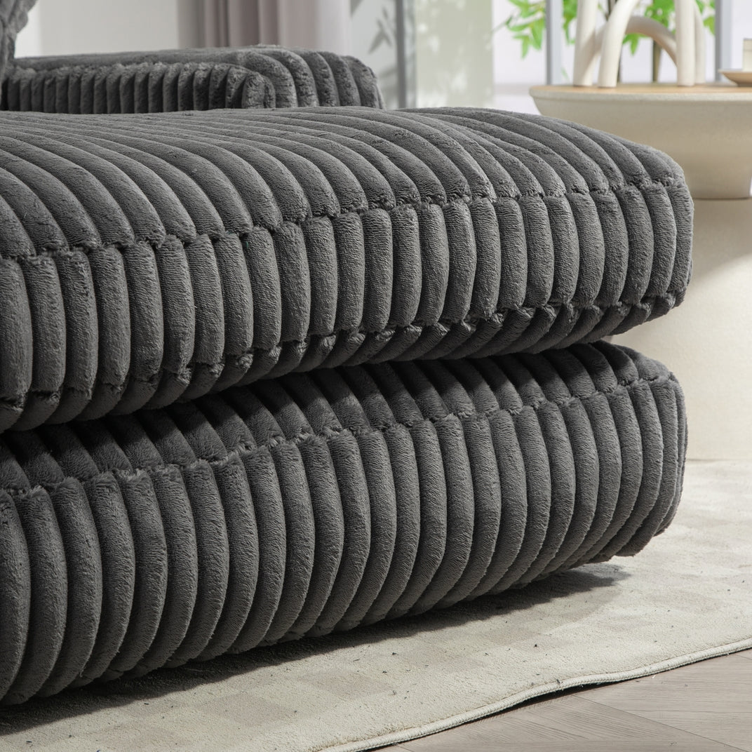 Convertible Sofa Bed with Adjustable Backrest-Grey/Green