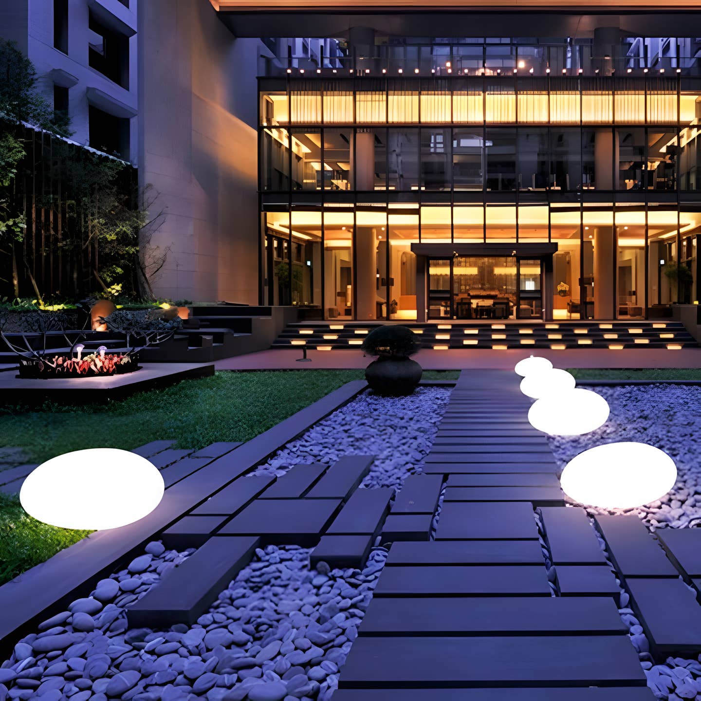 Ethereal RGB Color-Changing LED Garden Stone - Waterproof Outdoor Landscape Pebble Light