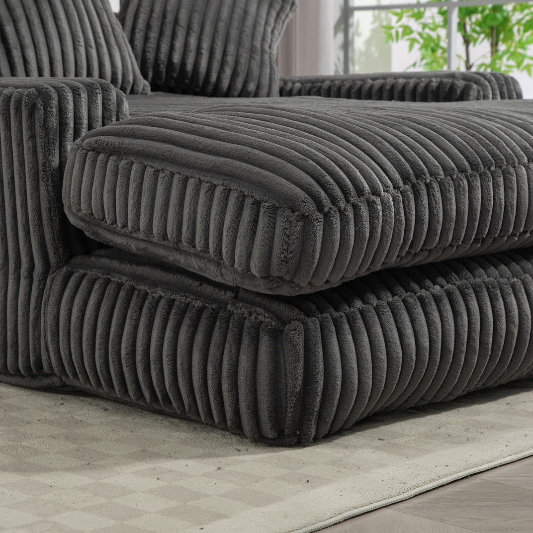 Convertible Sofa Bed with Adjustable Backrest-Grey/Green