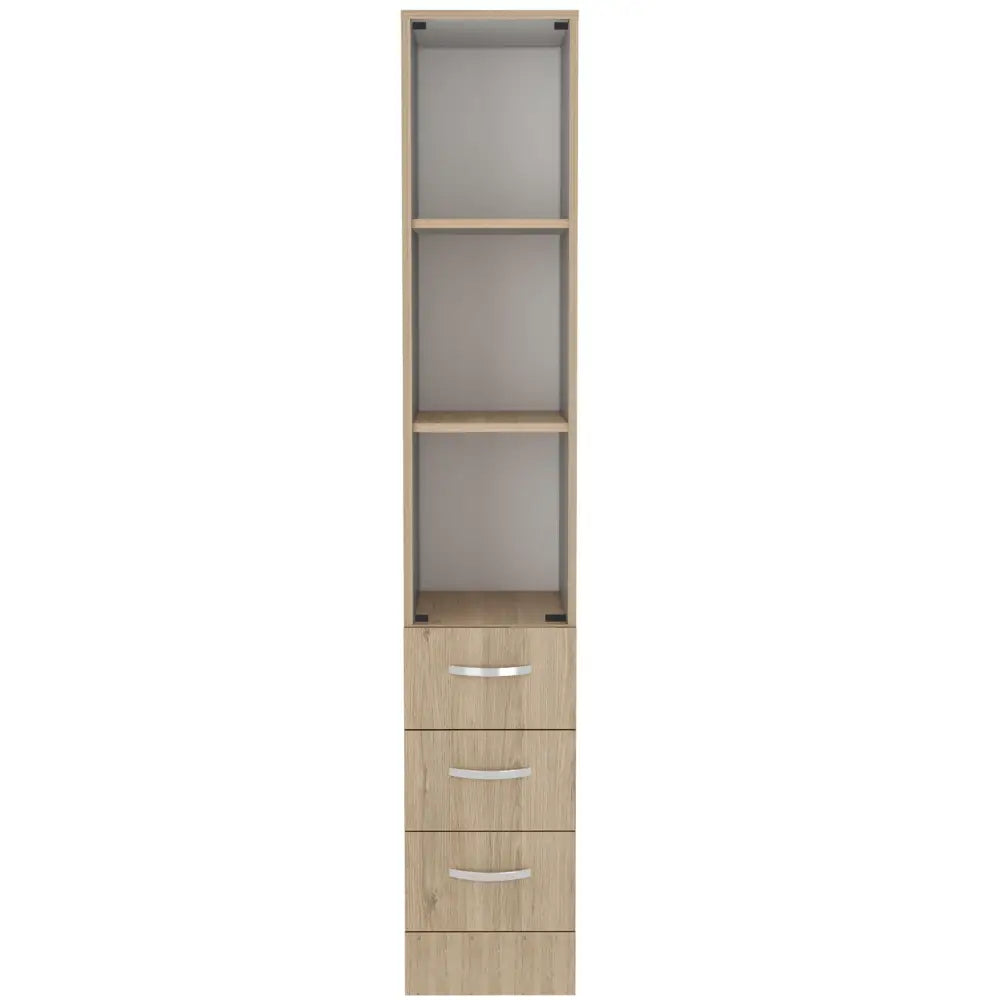 Magna Linen Cabinet, Light Pine/White