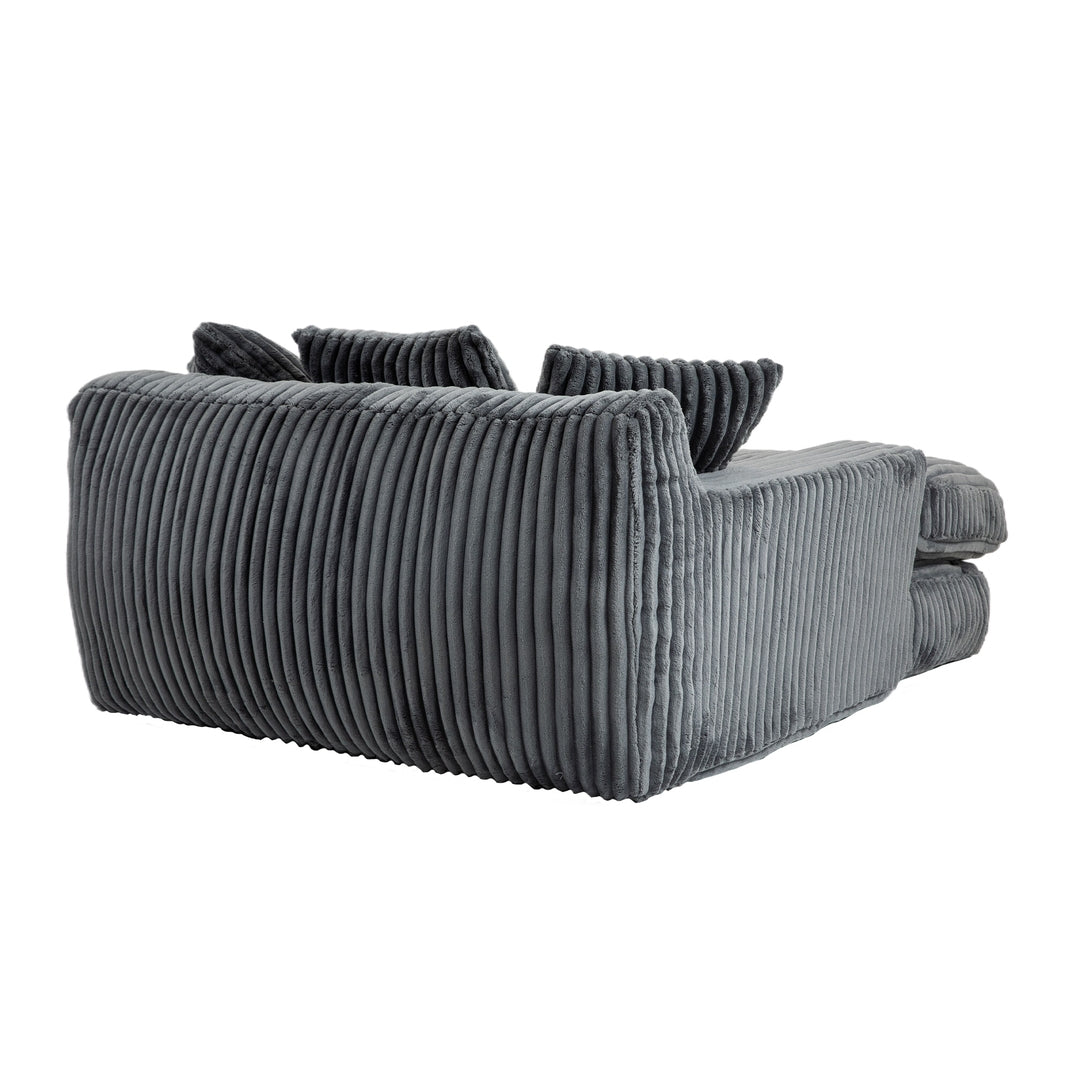 Convertible Sofa Bed with Adjustable Backrest-Grey/Green
