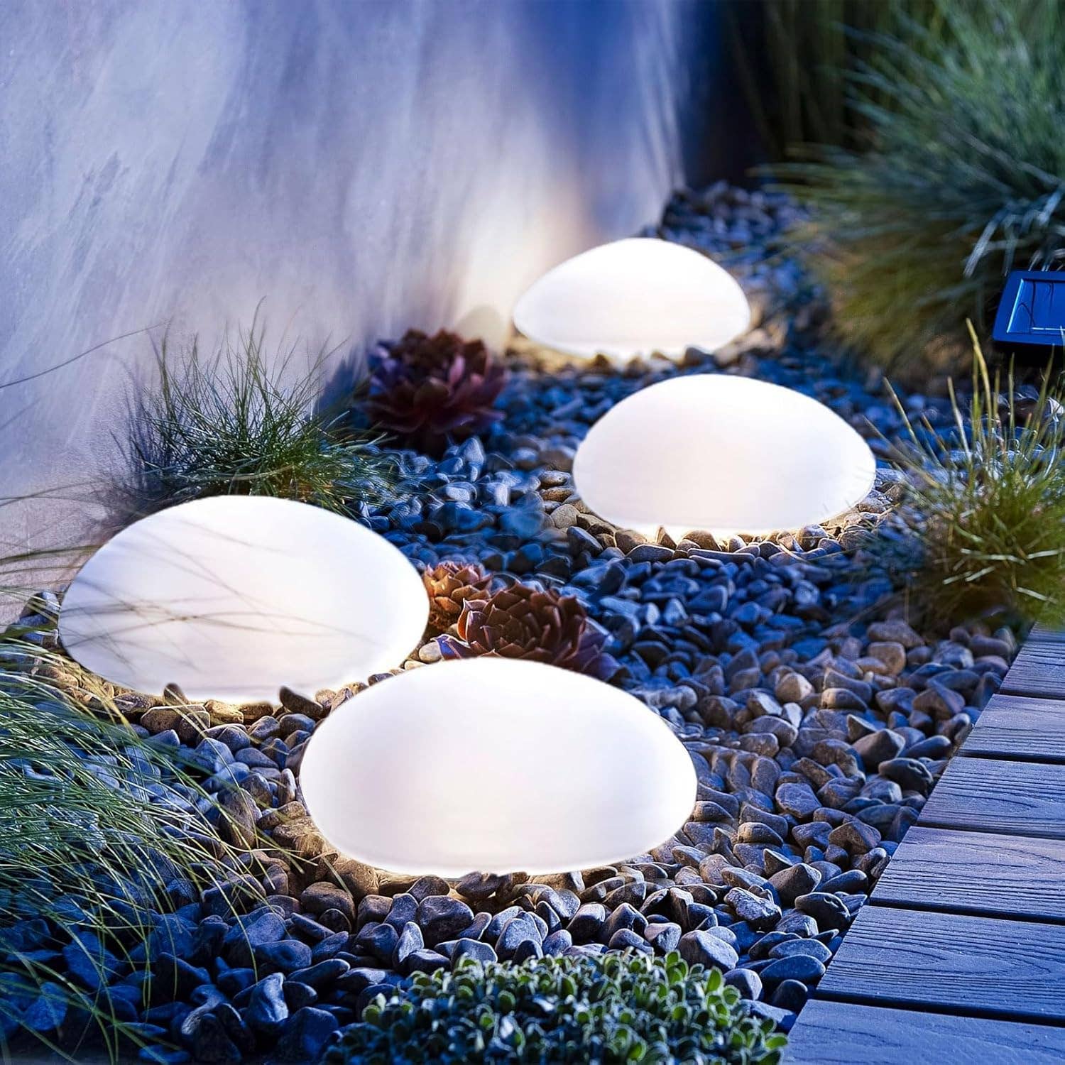 Ethereal RGB Color-Changing LED Garden Stone - Waterproof Outdoor Landscape Pebble Light
