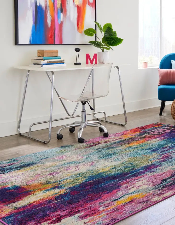 Modern Designed Sunset Chromatic Rug