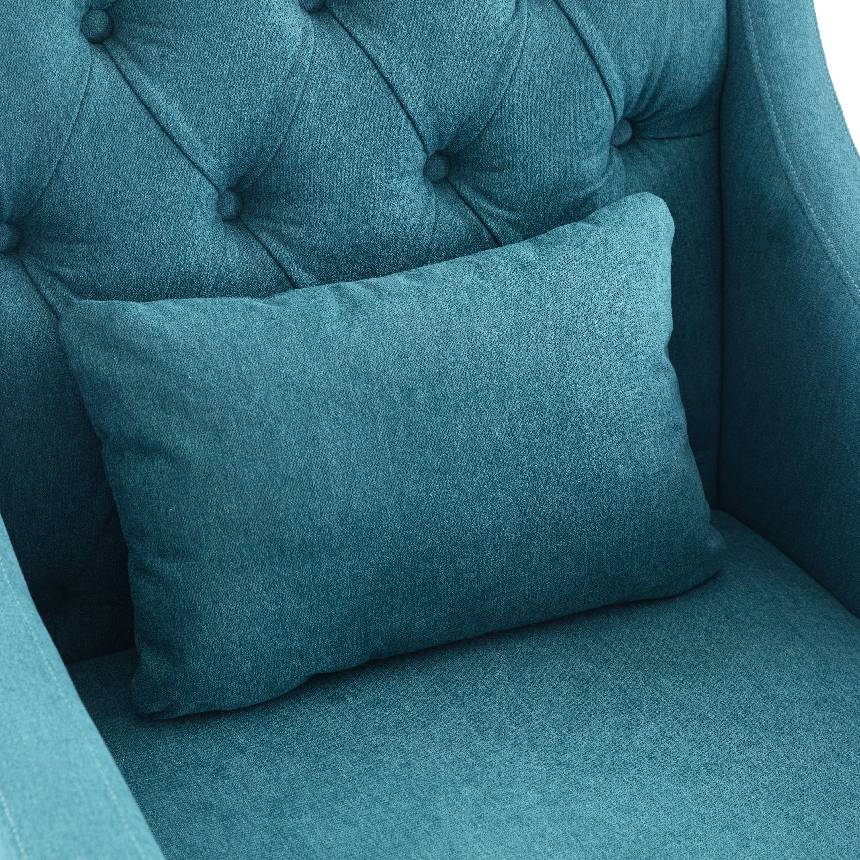 Mid-Century Accent Chair W/Lumbar Pillow