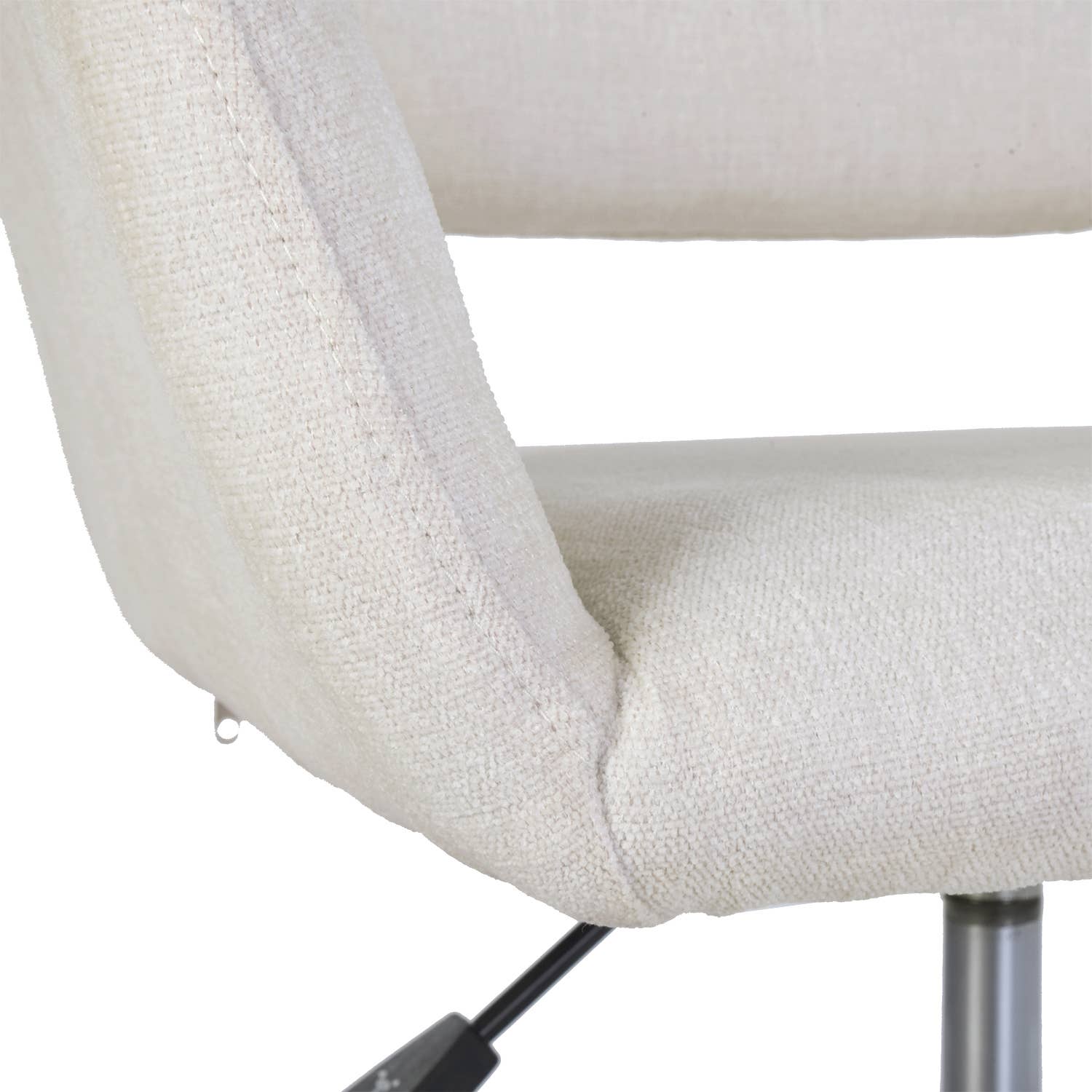 Adjustable Task Chair with Swivel Base Suede Brown/Beige