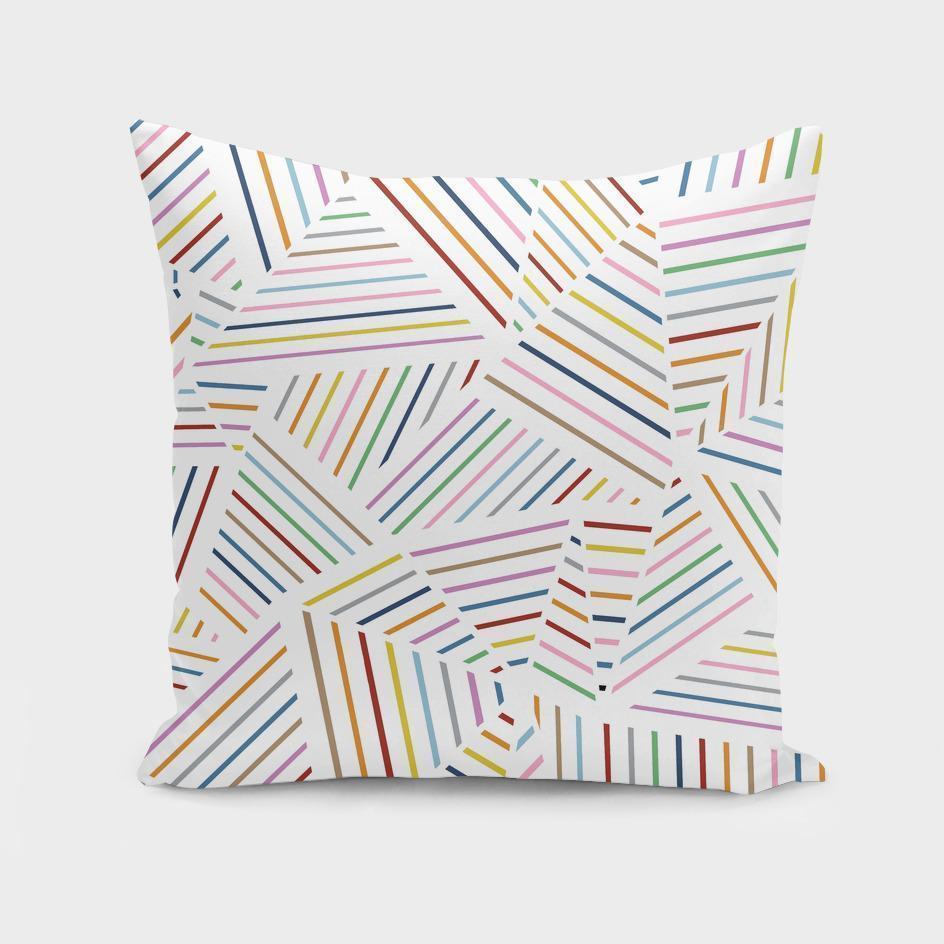 Ab Linear Rainbow Zoom Cushion/Pillow