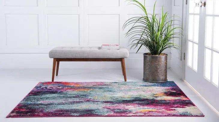 Modern Designed Sunset Chromatic Rug