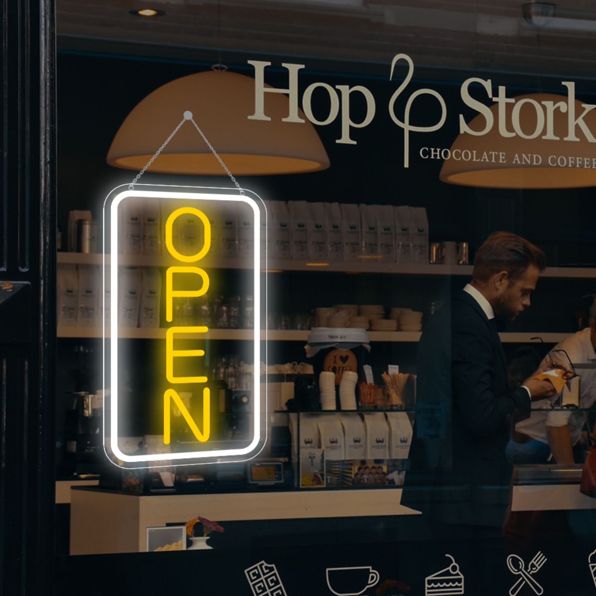 OPEN - USB-Powered LED Neon Sign for Wall Decor