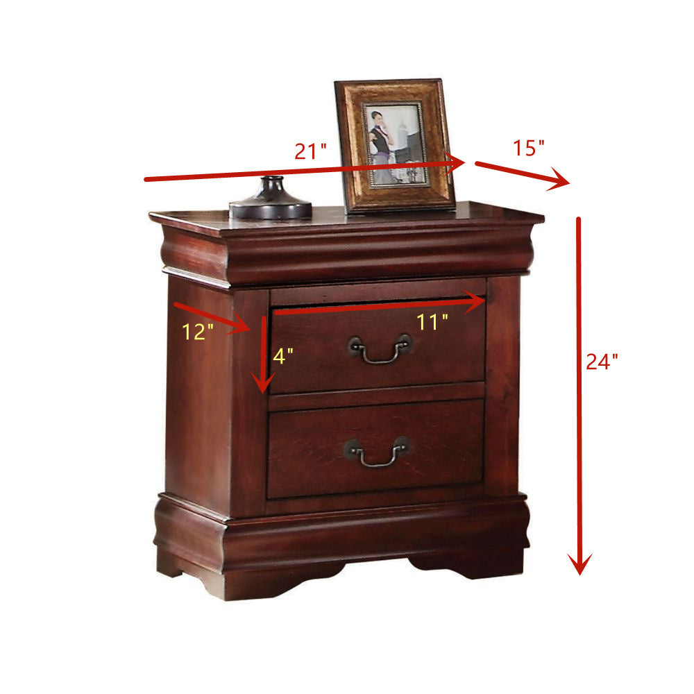ACME Louis Philippe Nightstand in Cherry 23753A