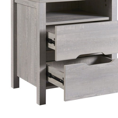 Smart Furniture Bedside Table Minimalist Rechargeable Multi-functional Solid Wood Bedside Nightstands With Wireless Charging