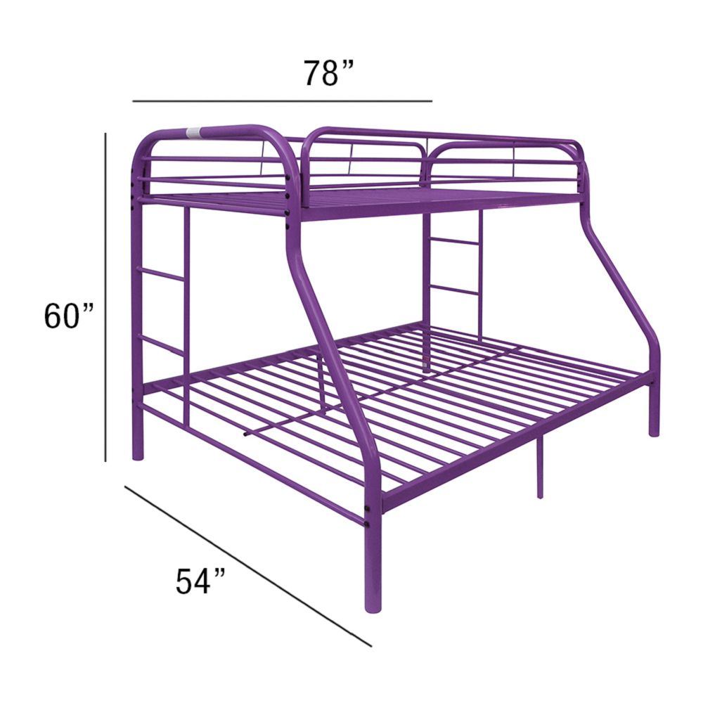 ACME Tritan Bunk Bed (Twin/Full) in Purple 02053PU