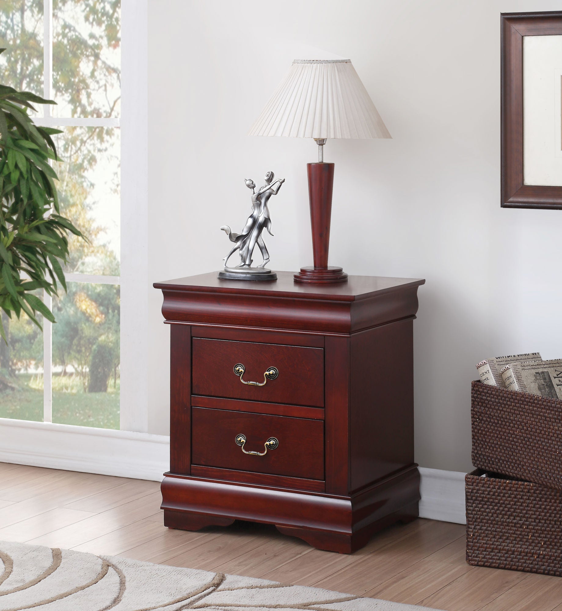 ACME Louis Philippe Nightstand in Cherry 23753A