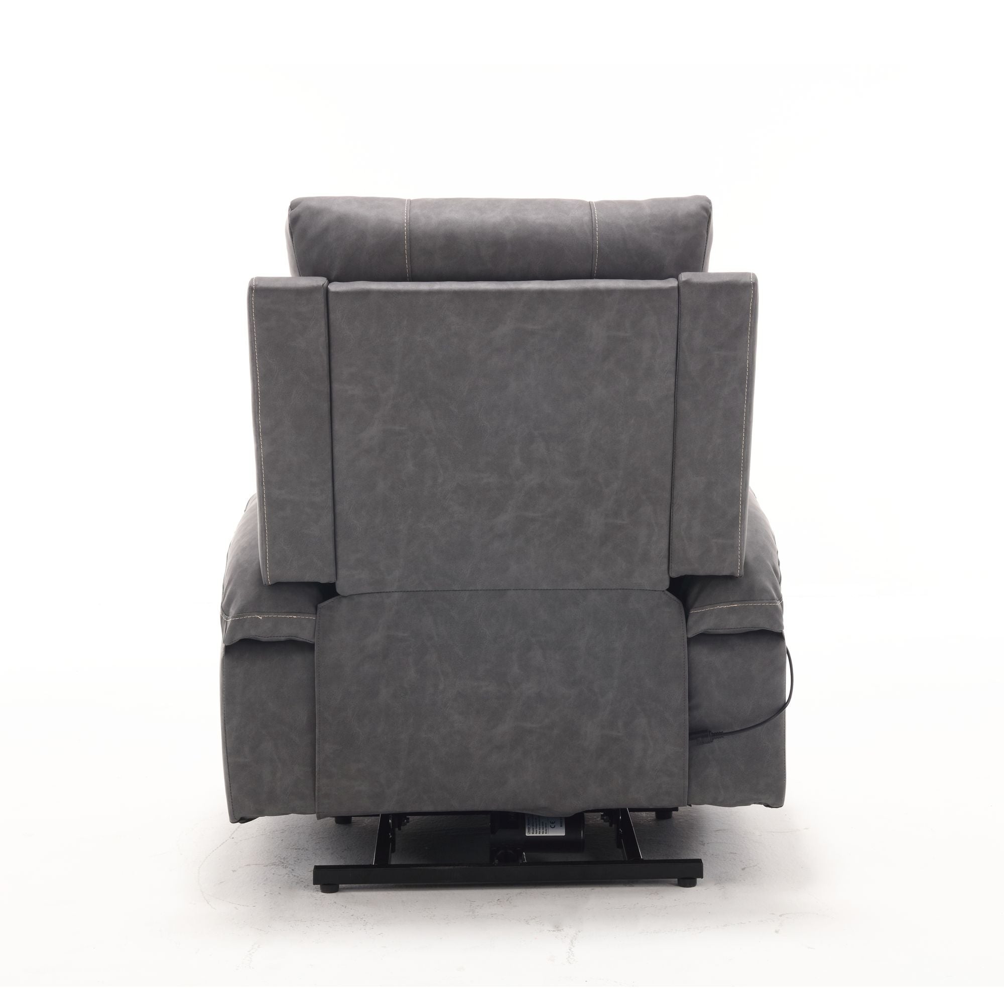 21" Wide Electric Lift Recliner for Elderly, Massage, Heat, Remote, Cup Holders, and Side Pockets