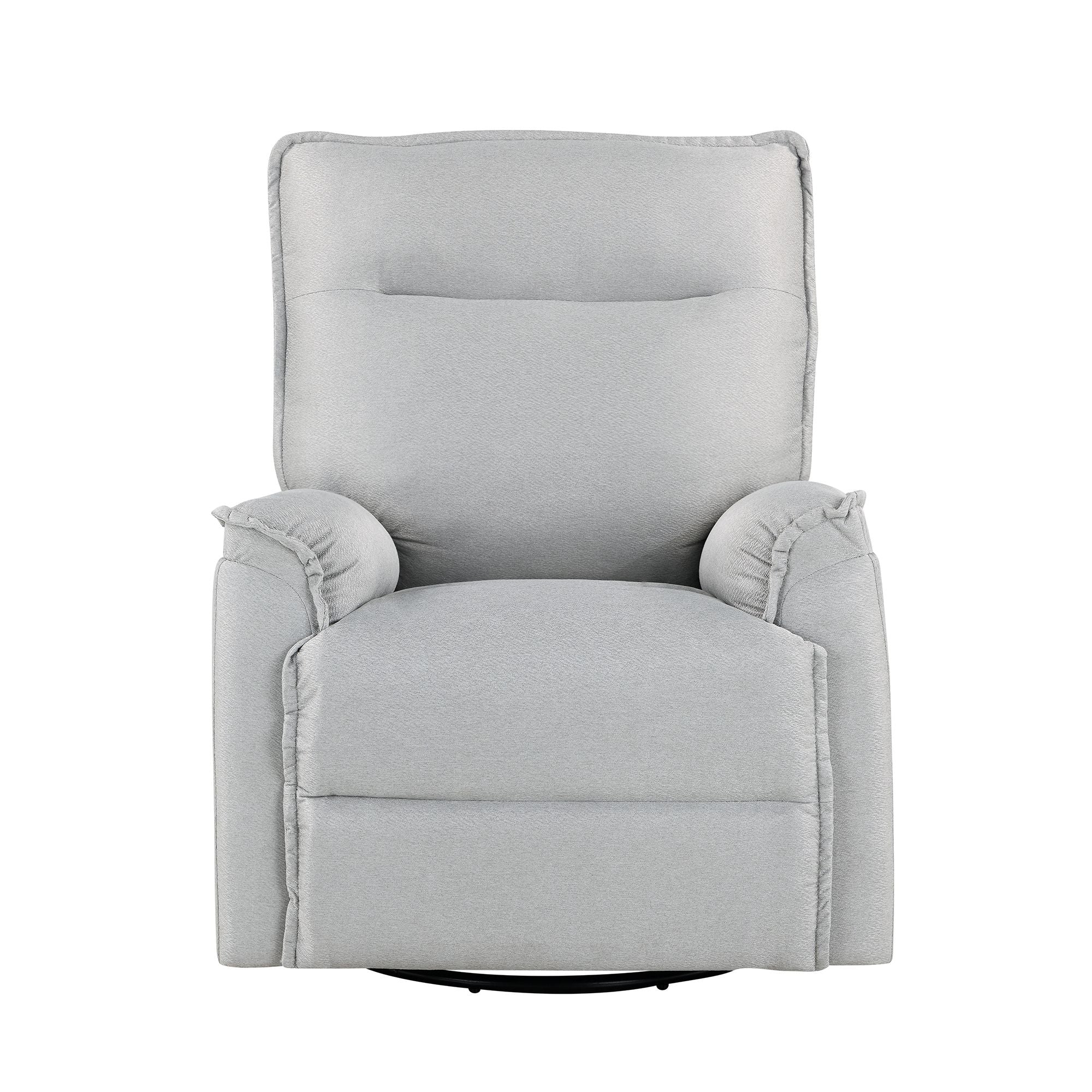 360 Degree Swivel Upholstered Manual Recliner Chair Theater Recliner Sofa Nursery Glider Rocker for Living Room