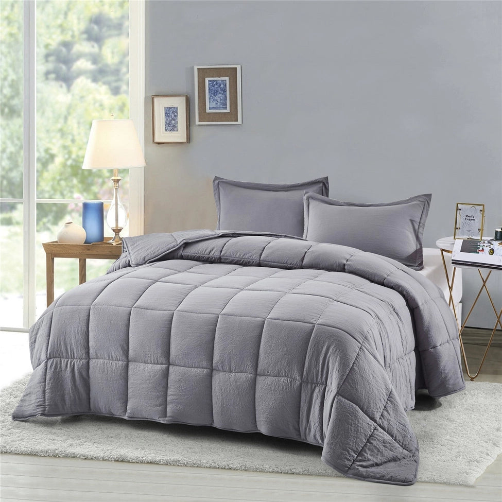 All Season Chic Prewashed Fabric Down Alternative Comforters