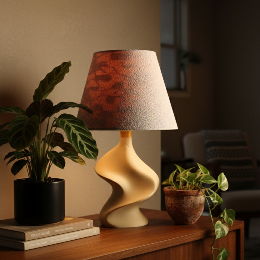 The Dune Artisan Table Lamp – Drift Collection | Eco-Friendly Biomaterial Sculptural Bedside Light