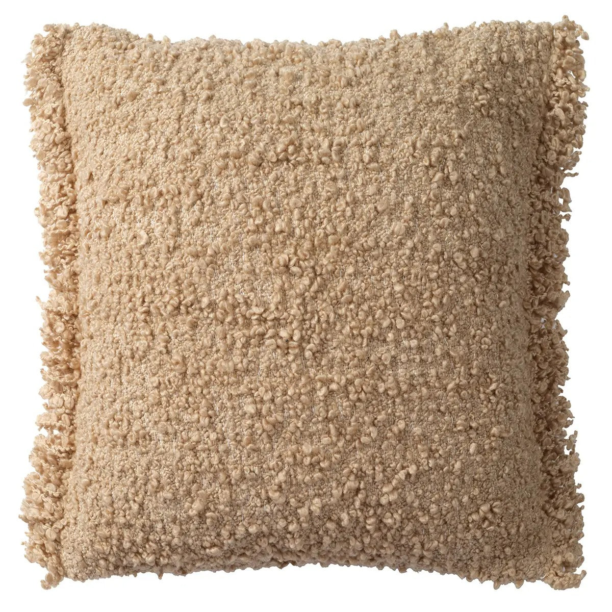 Angora Burnt Tabac Textured Hand Woven Pillow by Jaipur – 100% Polyester Decorative Accent Cushion