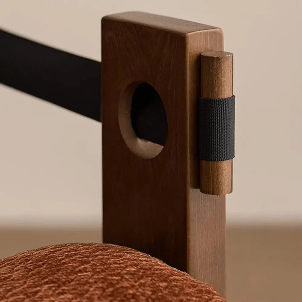 Retro Chenille Accent Lounge Chair – Solid Wood Frame with Plush Cushion, Removable Cover & Wide Armrests