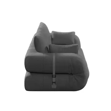 Human Dog Bed – 3-in-1 Foldable Sofa Couch, Grey Teddy Fabric Sleeper Sofa Bed for Living Room, Guest Room, or Playroom, 78.7” Multi-Functional Lazy Floor Sofa