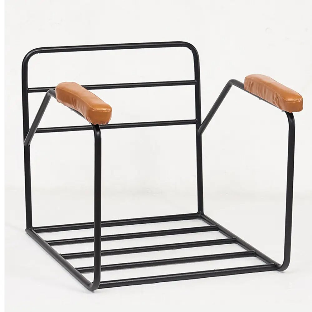 Single Faux Leather Bean Sofa Chair – Modern Lounge Seat with Side Pocket