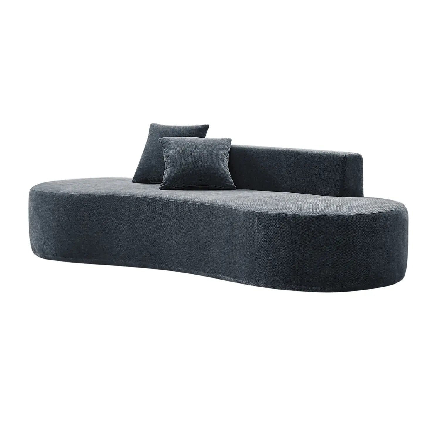 Nerio Modern Foam Sofa with Throw Pillows – Tool-Free Assembly, Compressed Delivery, Contemporary Couch for Living Room or Apartment