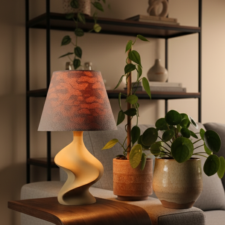 The Dune Artisan Table Lamp – Drift Collection | Eco-Friendly Biomaterial Sculptural Bedside Light