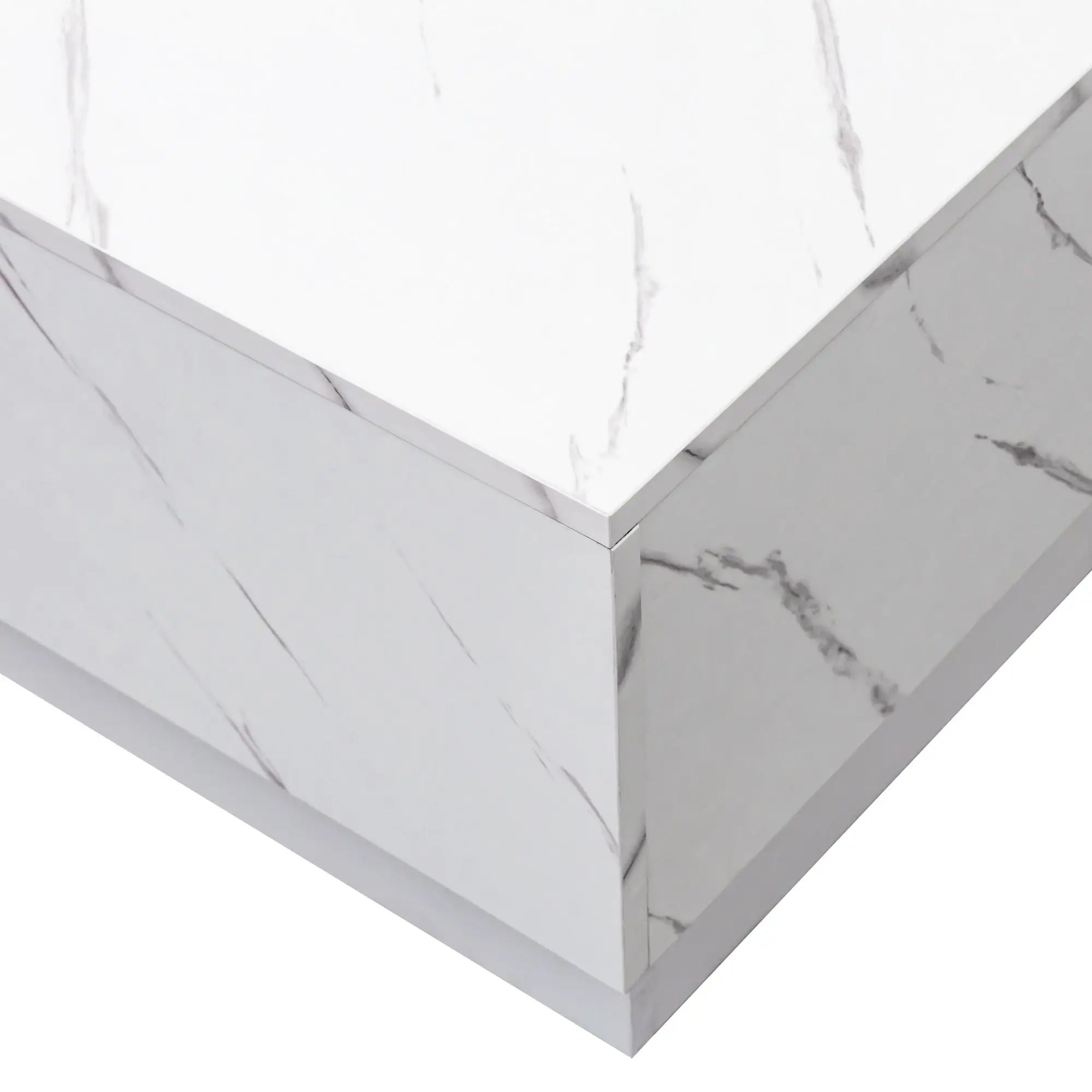 Expandable LED Coffee Table with Hidden Storage – Sliding Top Modern Living Room Table, Extends to 57 Inches