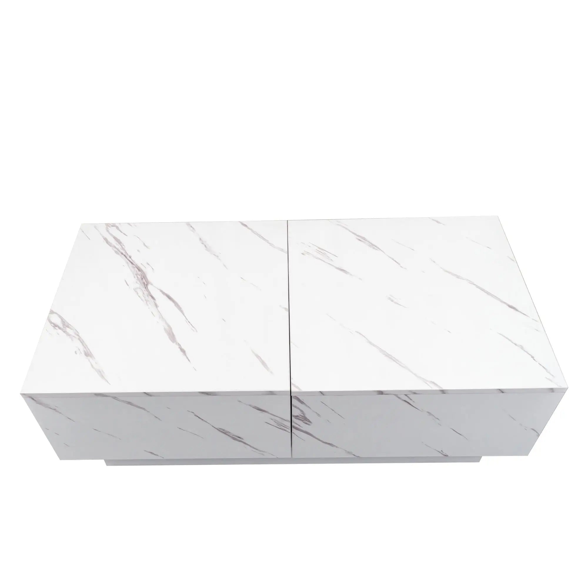 Expandable LED Coffee Table with Hidden Storage – Sliding Top Modern Living Room Table, Extends to 57 Inches