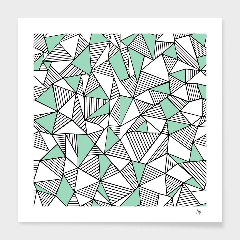 Ab Lines With Mint Blocks Cushion/Pillow