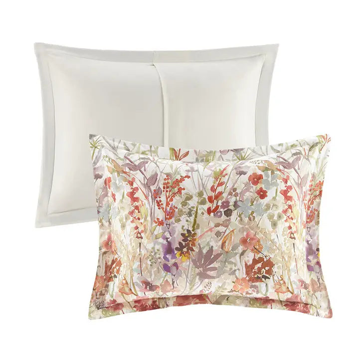 Watercolor Garden Floral Comforter/Duvet Cover Set