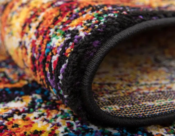 Traditional Distressed Vintage Rosso Rug