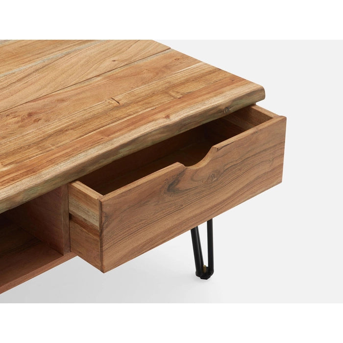 Terre Lift-Top Coffee Table with Live Edge and Storage