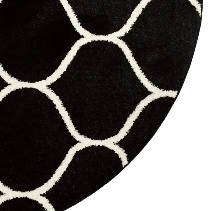 Geometric Rounded Trellis Frieze Rug (Round)