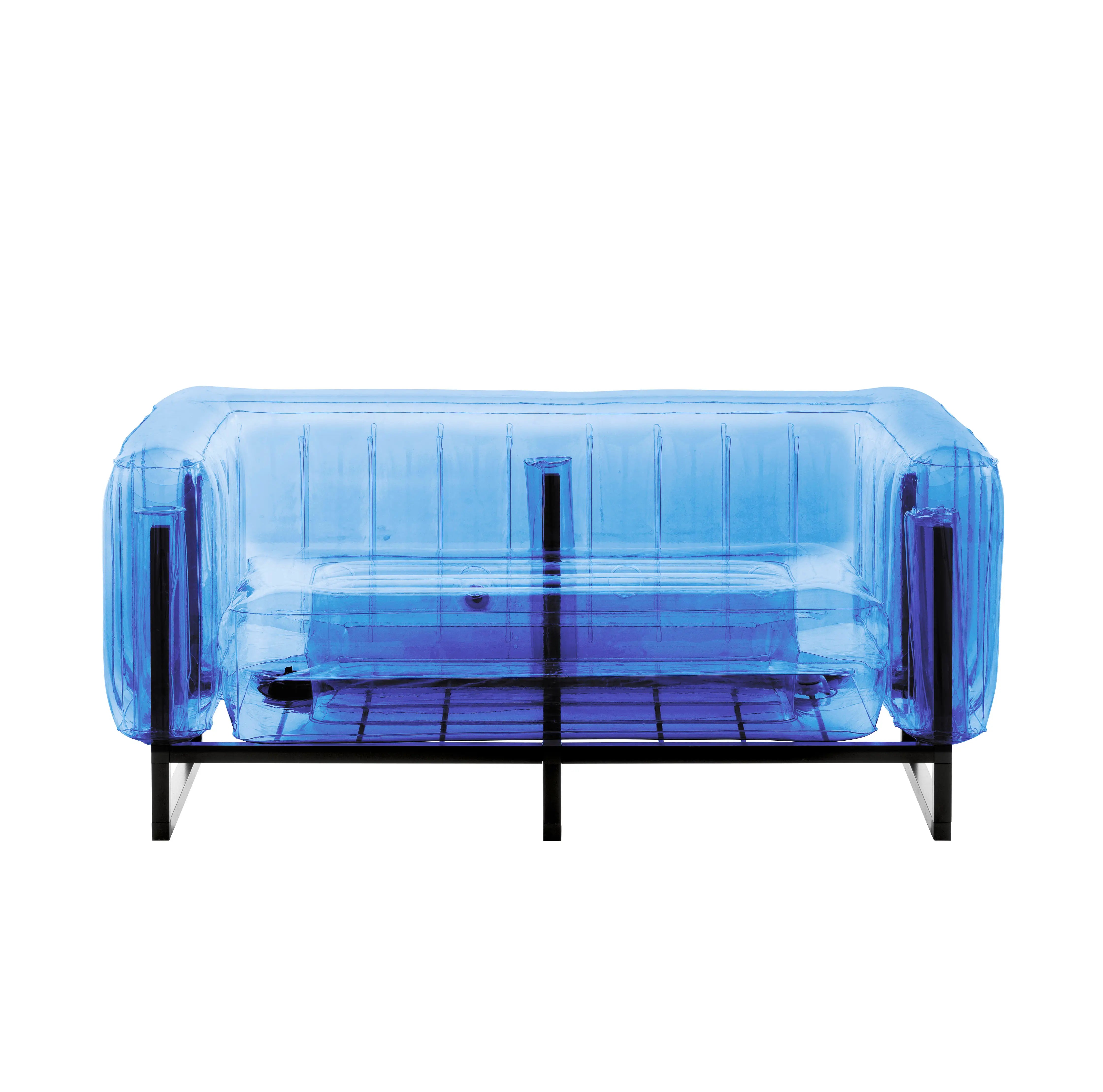EKO Sofa in Aluminum and TPU Crystal Orange