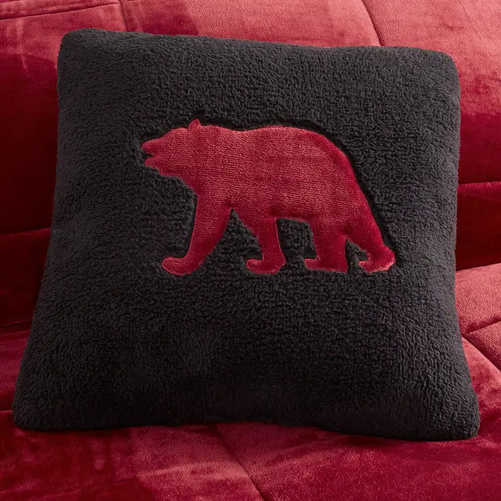 Plush to Sherpa Winter Comforter Set, Red