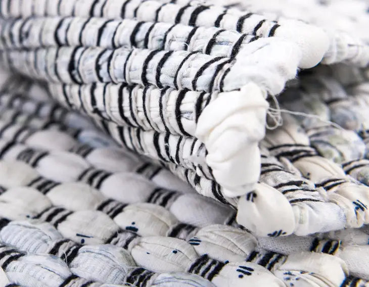 Checkered Chindi Cotton Rug