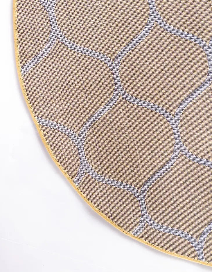 Geometric Rounded Trellis Frieze Rug (Round)