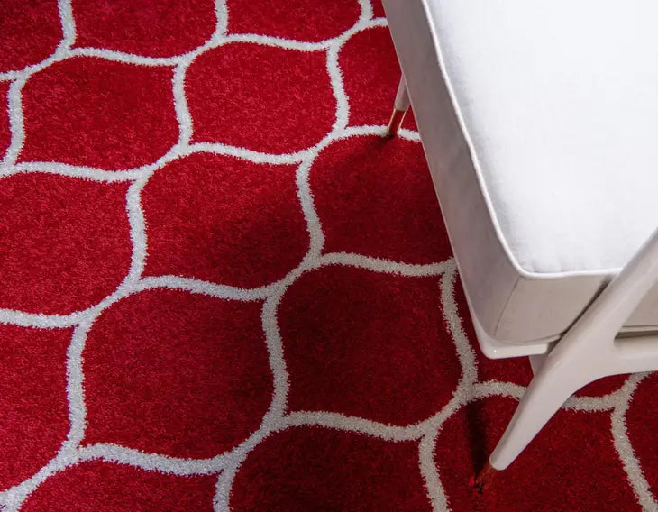 Geometric Rounded Trellis Frieze Rug (Round)