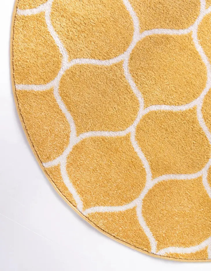 Geometric Rounded Trellis Frieze Rug (Round)