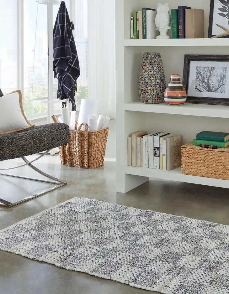 Checkered Chindi Cotton Rug