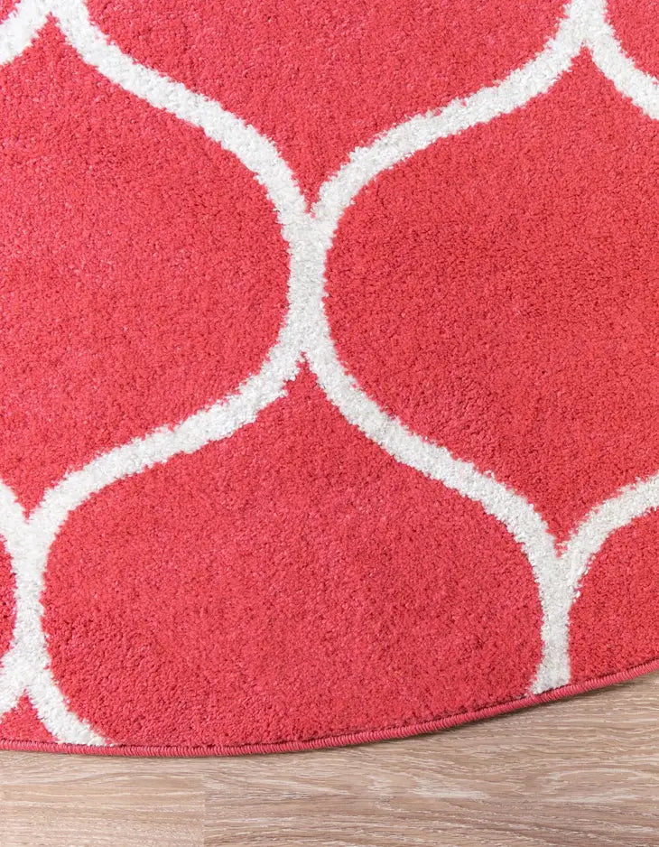 Geometric Rounded Trellis Frieze Rug (Round)