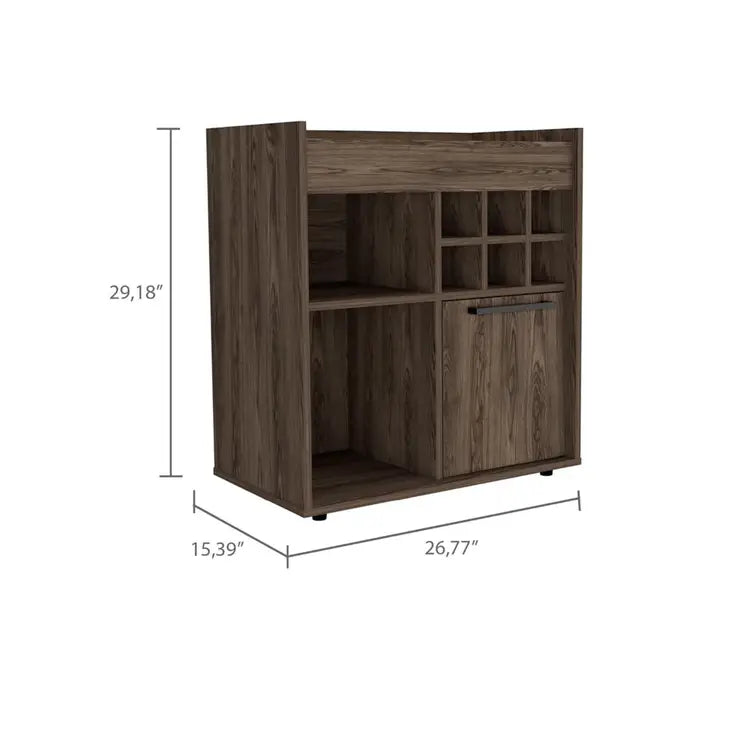 Pasadena Bar Cabinet, Dark Walnut