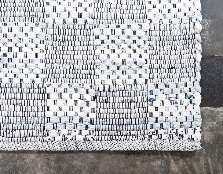 Checkered Chindi Cotton Rug