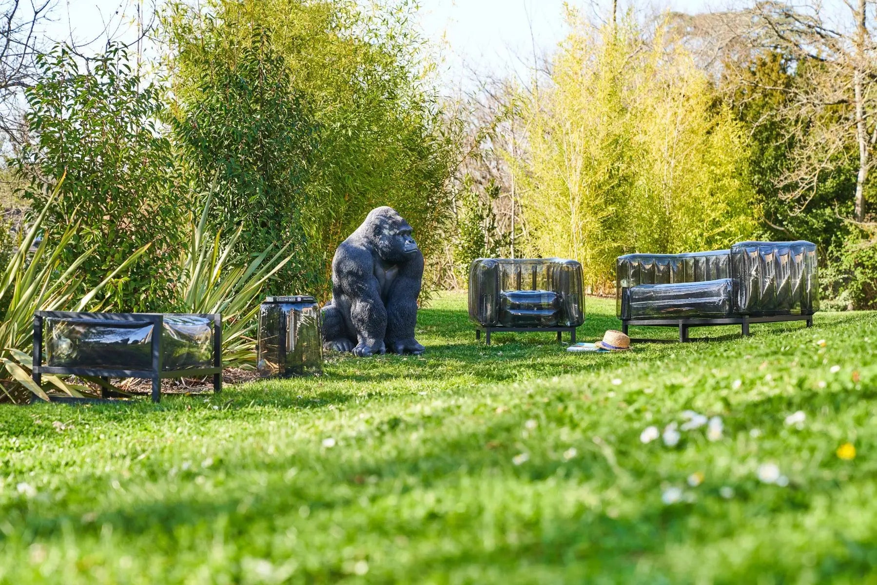Crystal Black Aluminum and TPU EKO Sofa