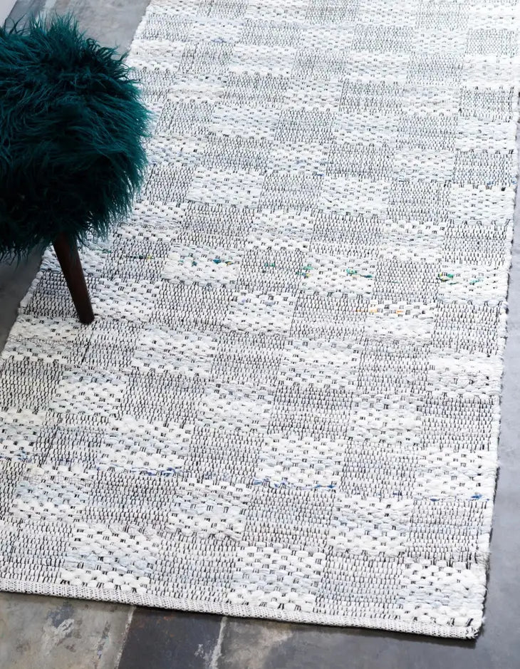 Checkered Chindi Cotton Rug