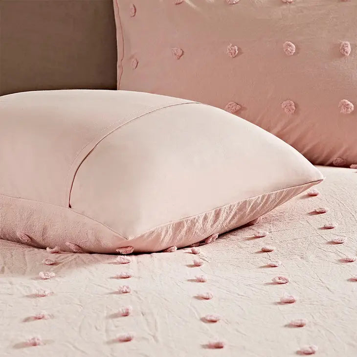 Pom-Pom 7-Piece Comforter or Duvet Cover Set, Pink
