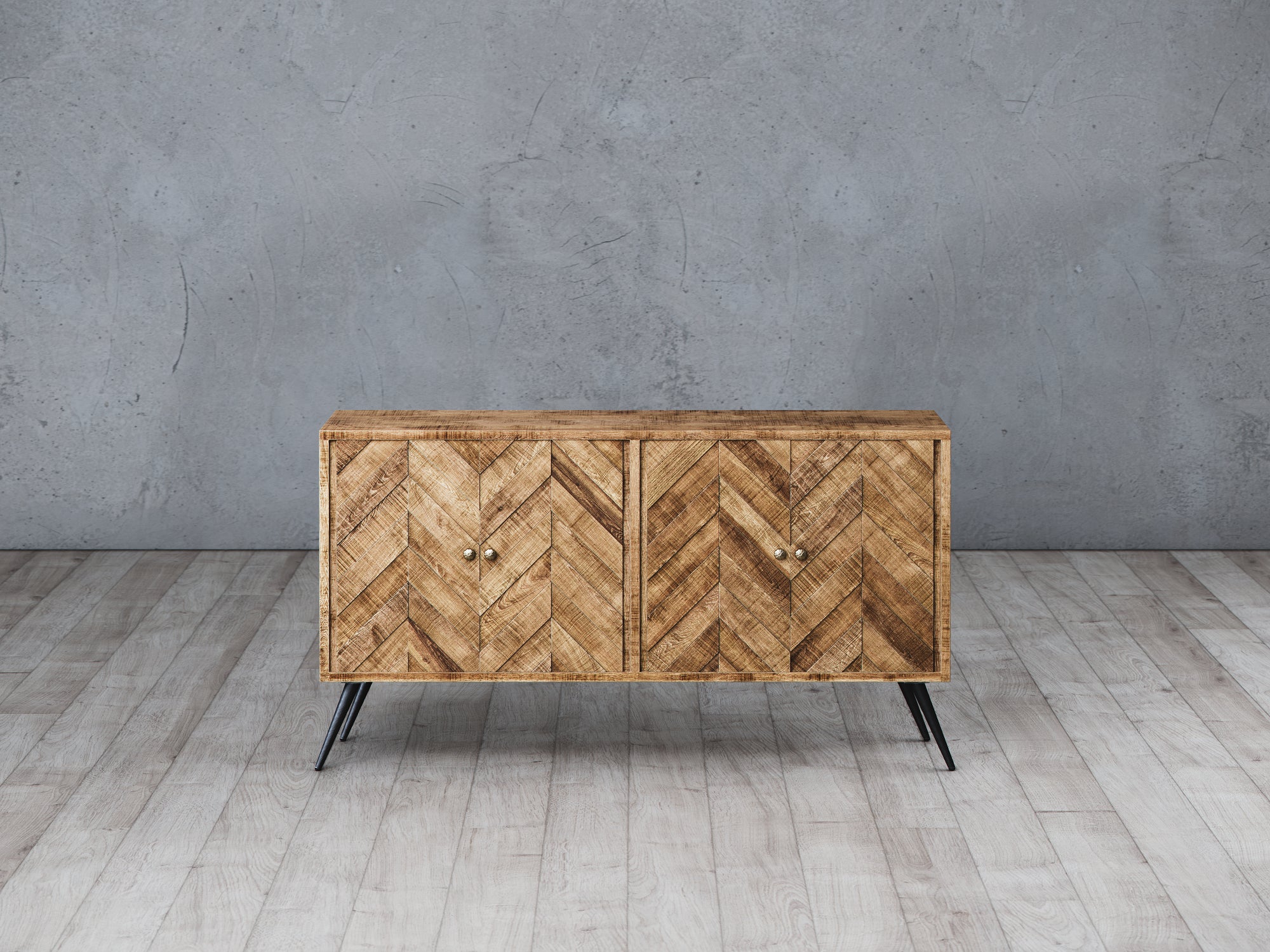 Mindful Living Solid Mango Wood Dining Table with Solid Iron