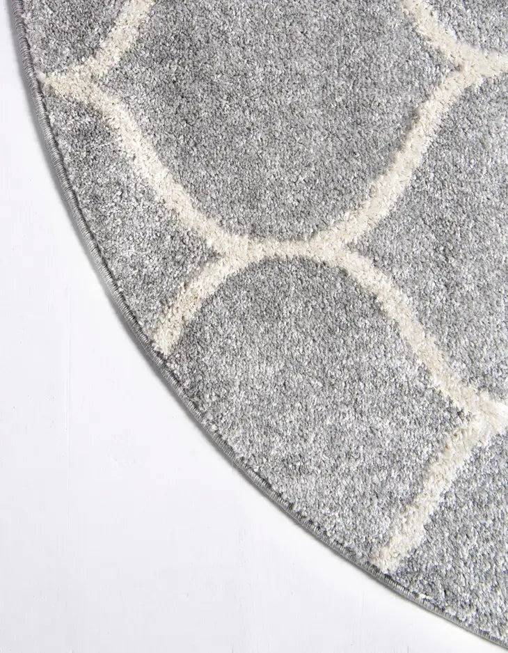 Geometric Rounded Trellis Frieze Rug (Round)