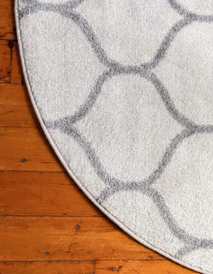 Geometric Rounded Trellis Frieze Rug (Round)
