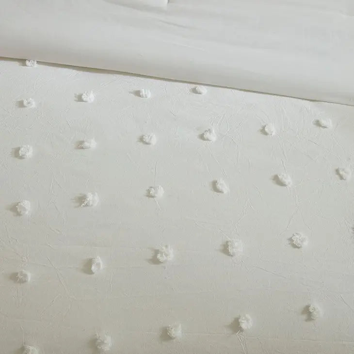 Pom-Pom 7-Piece Comforter or Duvet Cover Set, Ivory